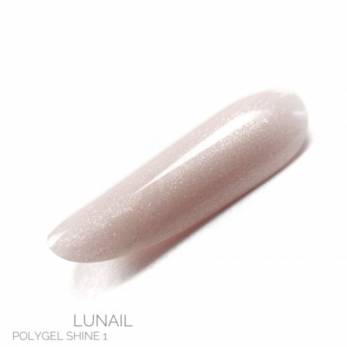 Полигель Lunail - камуфлирующий молочно-розовый SHINE 1 (30 мл)