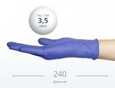 Перчатки нитрил МедиОк СИРЕНЕВЫЙ (CORNFLOWER) S (3,5г) 50 пар/уп